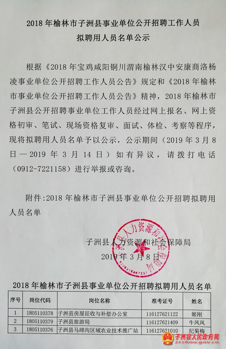 子洲县教育局最新招聘信息