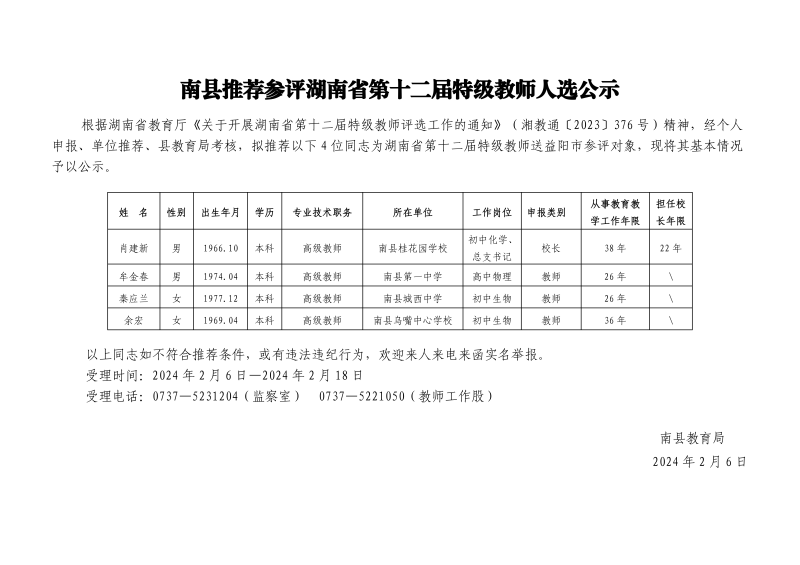 南县特殊教育事业单位等最新人事任命