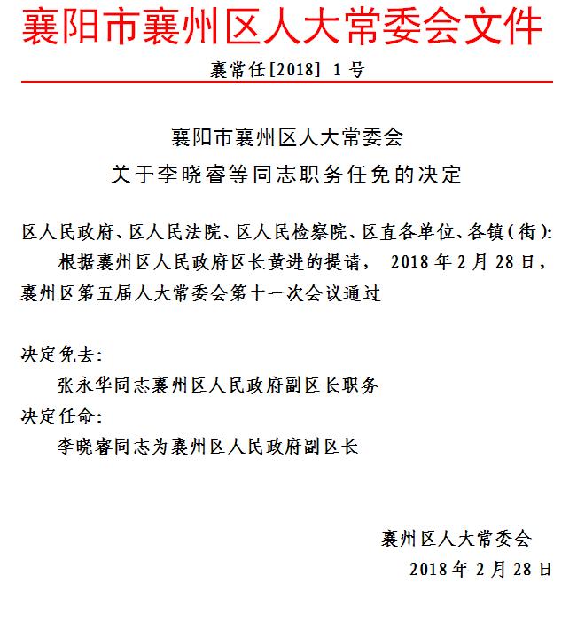 樊城区自然资源和规划局最新人事任命